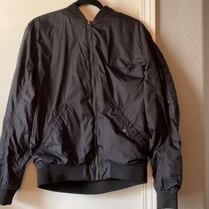 Black bomber jacket